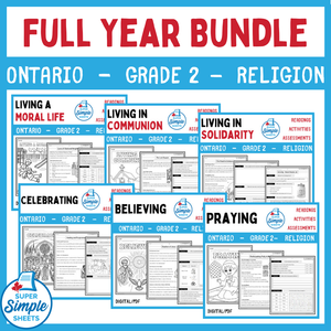 Ontario Catholic Religion - Grade 2 Full Year Bundle