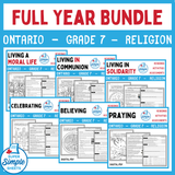 Ontario Catholic Religion - Grade 7 Full Year Bundle