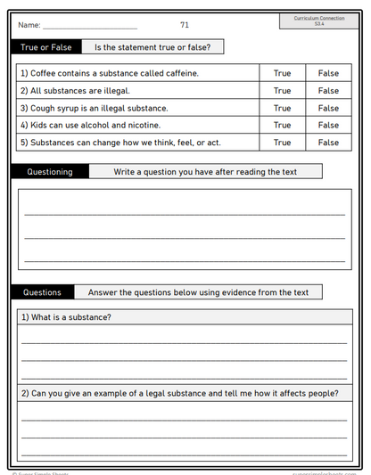 Alberta - Grade 3 - Health and Wellness - Lessons/Workbook Mega Bundle