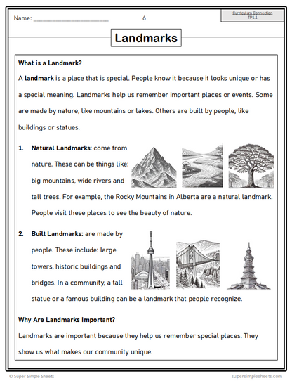 Time and Place Unit - Grade 1 - Alberta Social Studies - Lesson/Workbook Bundle