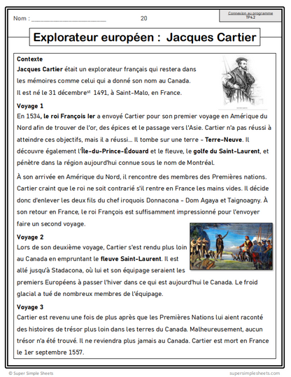 Alberta - Grade 4 Social Studies - French Immersion - FULL YEAR BUNDLE