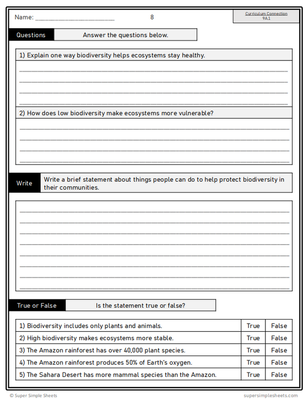 Grade 9 - Alberta Science - FULL YEAR BUNDLE – Super Simple Sheets