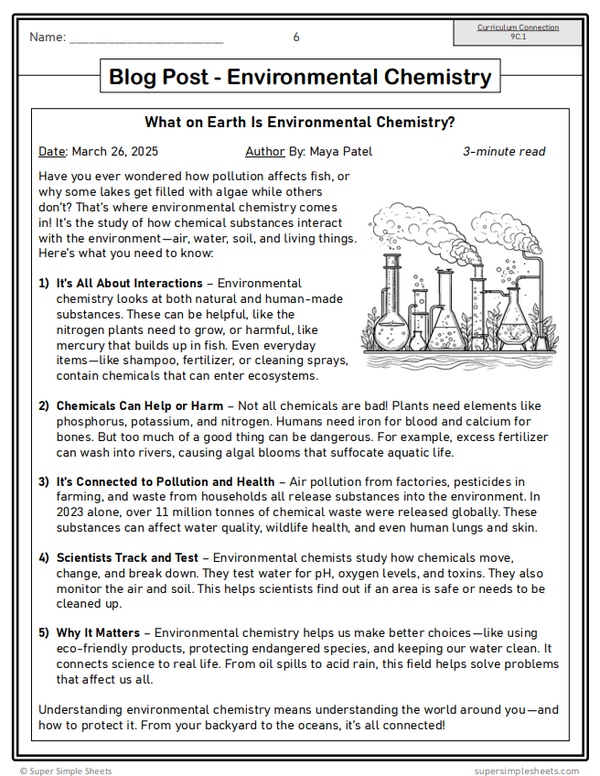 Grade 9 - Alberta Science - FULL YEAR BUNDLE – Super Simple Sheets