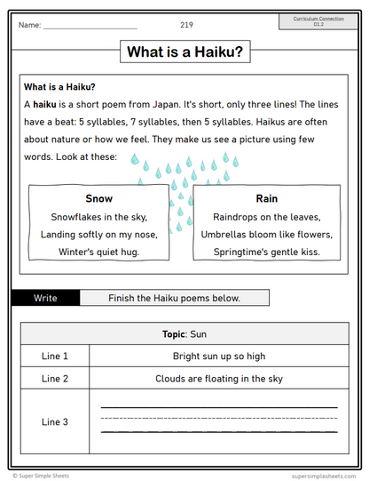 Grade 1 - Composition (Writing) Unit - Ontario Language - Lesson/Workbook Bundle