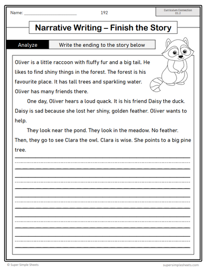 Grade 1 - Composition (Writing) Unit - Ontario Language - Lesson/Workbook Bundle