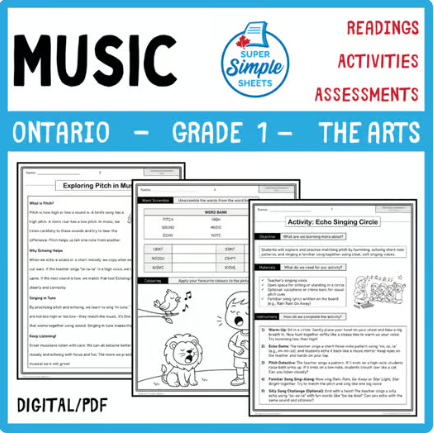 Ontario Arts Curriculum Grade 1 - Music