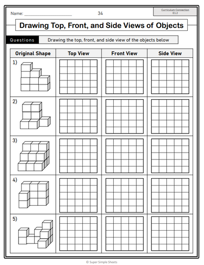 Grade 6 - Spatial Sense Unit - Ontario Math - Lesson/Workbook Bundle