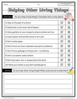 Science - Manitoba Grade 1 - FULL YEAR BUNDLE – Super Simple Sheets