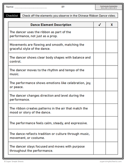Ontario Arts Curriculum Grade 7 - Dance