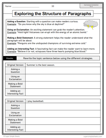 Grade 5 - Composition (Writing) Unit - Ontario Language - Lesson/Workbook Bundle