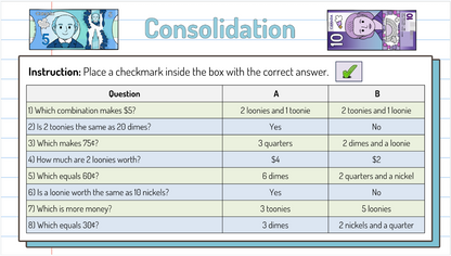 Grade 2 - Financial Literacy Unit - Ontario Math - Lesson/Workbook Bundle