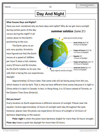 Grade 5 - Space Unit - Alberta Science - Lesson/Workbook Bundle
