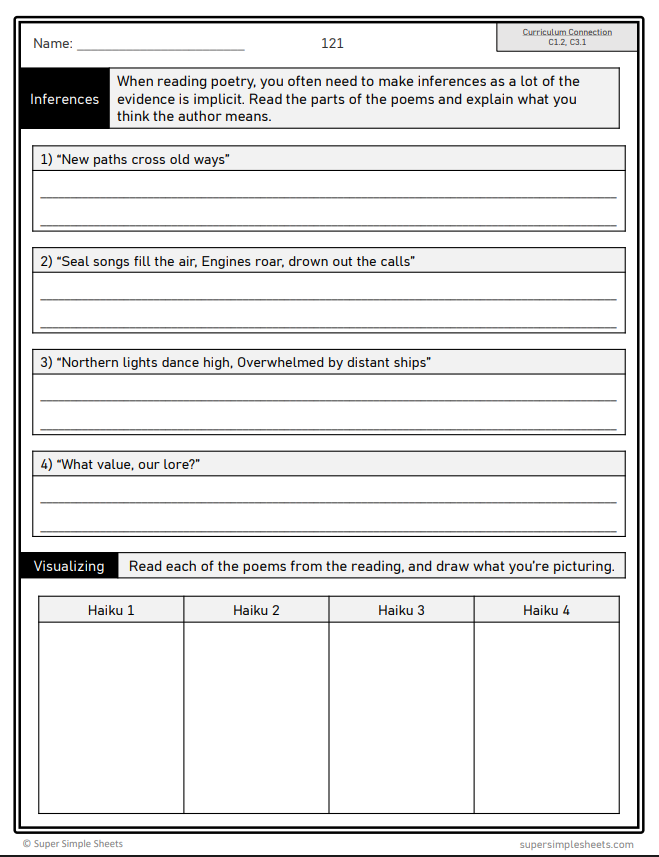 Grade 5 - Reading Comprehension Unit - Ontario Language - Lesson/Workbook Bundle