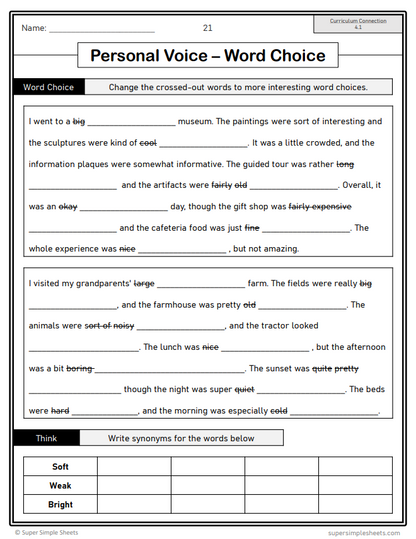 Grade 7 - Writing Unit - Alberta Language ELA - Lesson/Workbook Bundle