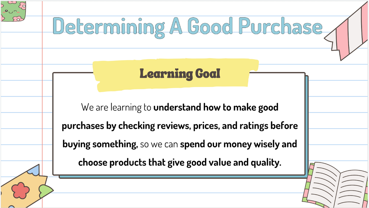 Grade 4 - Financial Literacy Unit - Ontario Math - Lesson/Workbook Bundle