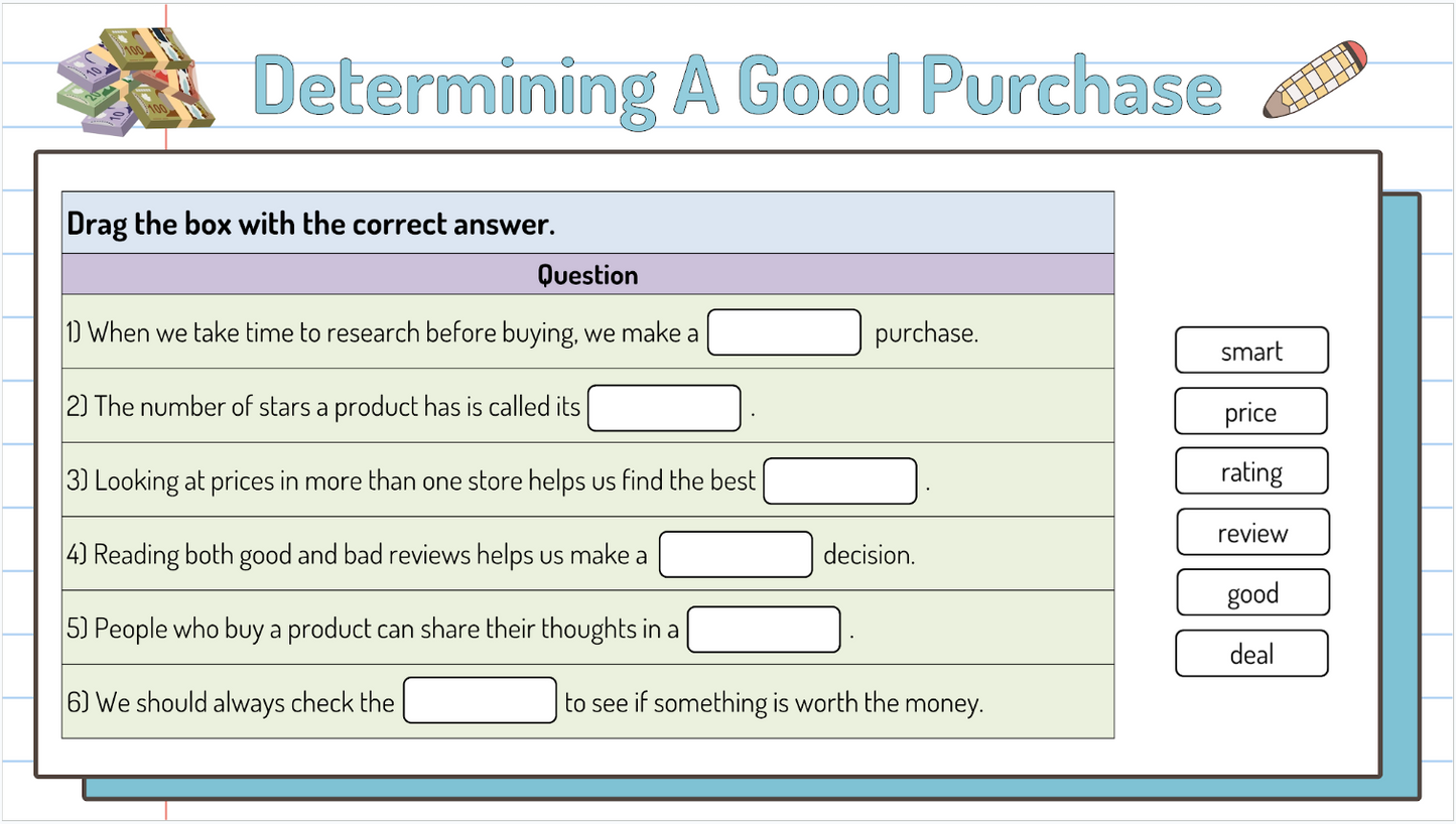 Grade 4 - Financial Literacy Unit - Ontario Math - Lesson/Workbook Bundle