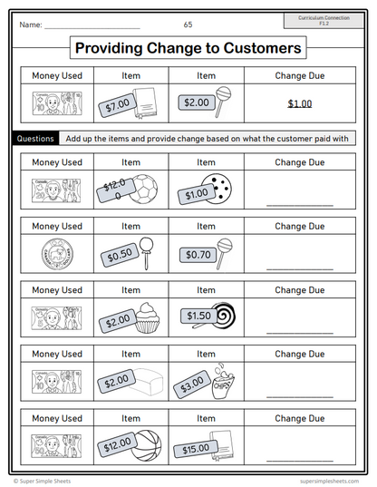 Grade 4 - Financial Literacy Unit - Ontario Math - Lesson/Workbook Bundle