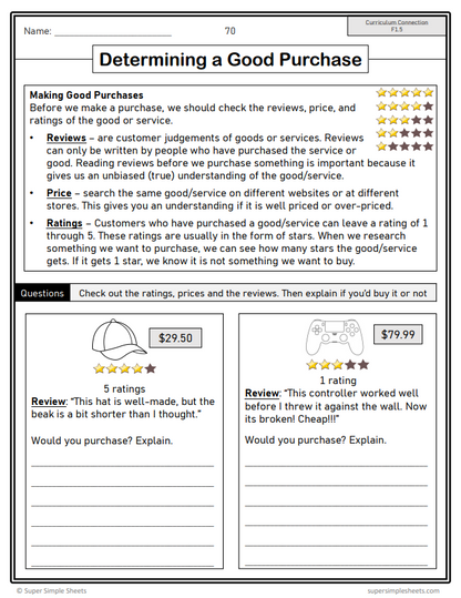 Grade 4 - Financial Literacy Unit - Ontario Math - Lesson/Workbook Bundle