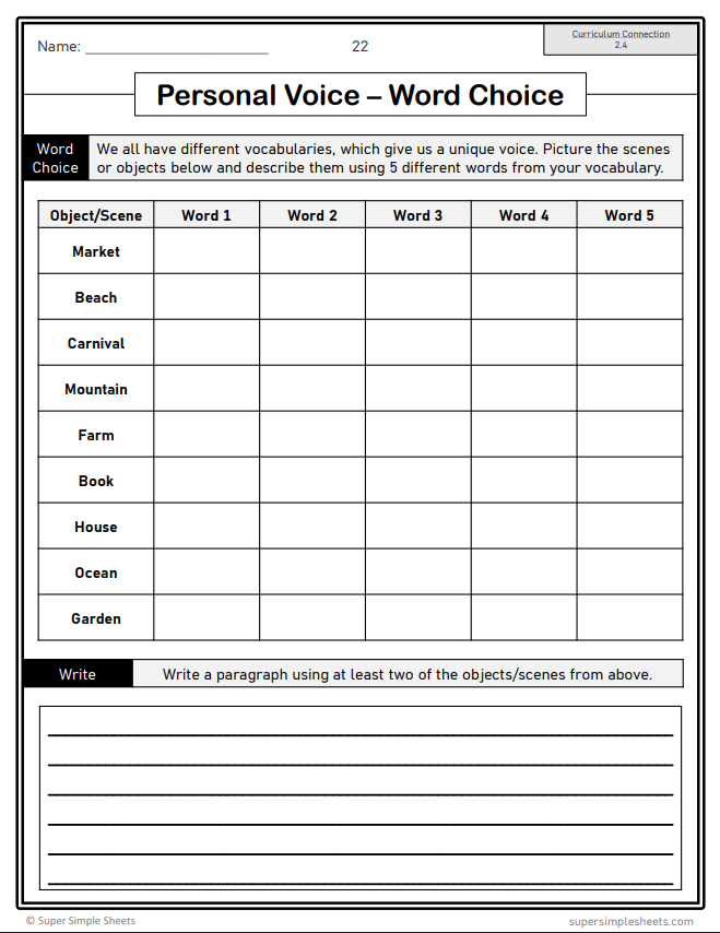 Grade 8 - Writing Unit - Alberta Language ELA - Lesson/Workbook Bundle