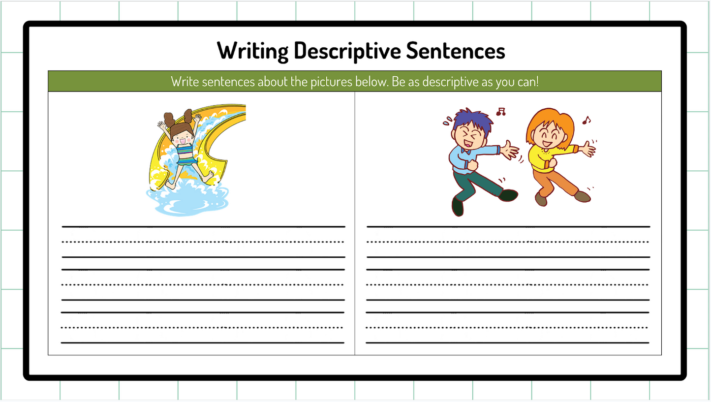 Grade 1 - Composition (Writing) Unit - BC Language - Lesson/Workbook Bundle