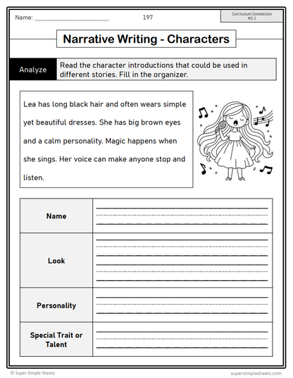 Grade 1 - Composition (Writing) Unit - BC Language - Lesson/Workbook Bundle