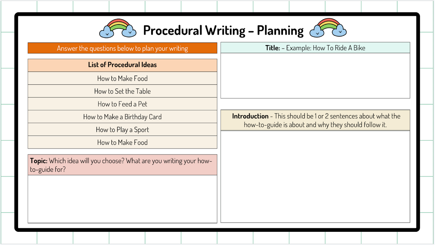 Grade 2 - Composition (Writing) Unit - BC Language - Lesson/Workbook Bundle
