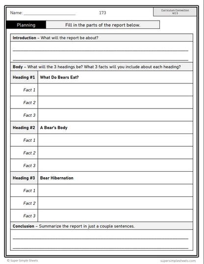Grade 2 - Composition (Writing) Unit - BC Language - Lesson/Workbook Bundle