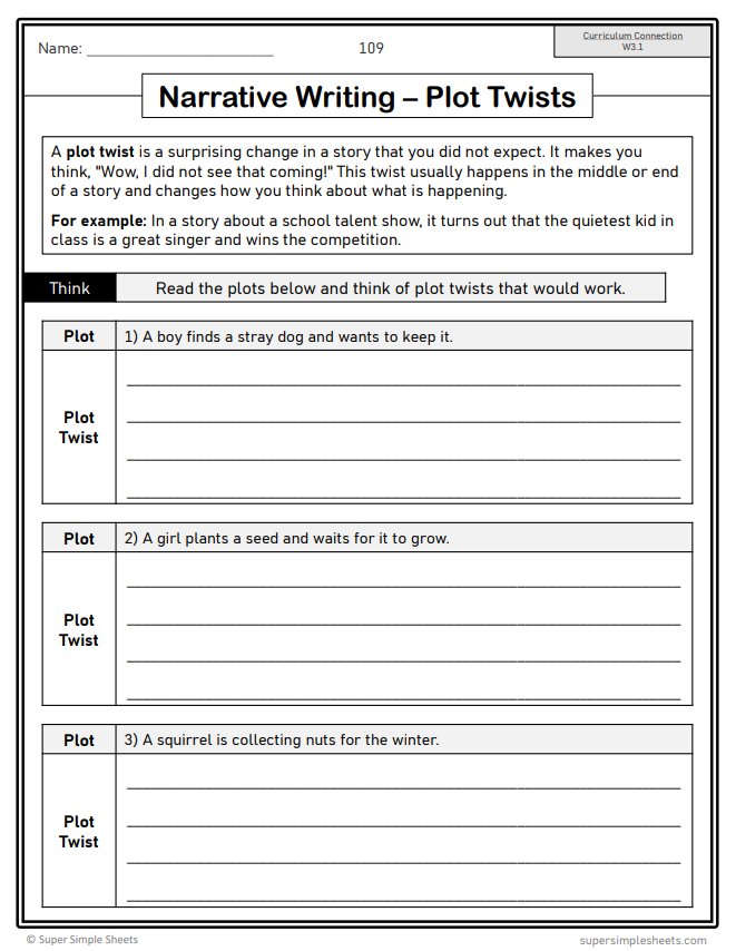 Grade 3 - Composition (Writing) Unit - BC Language - Lesson/Workbook Bundle