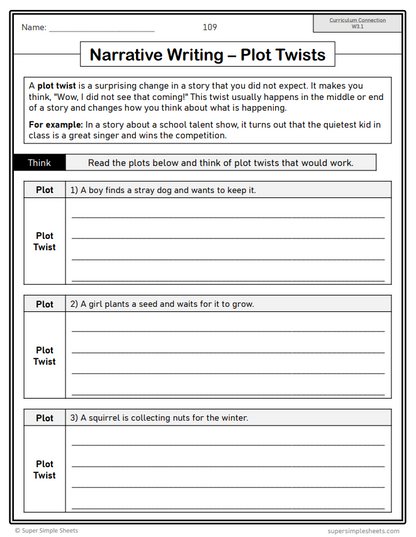 Grade 3 - Composition (Writing) Unit - BC Language - Lesson/Workbook Bundle