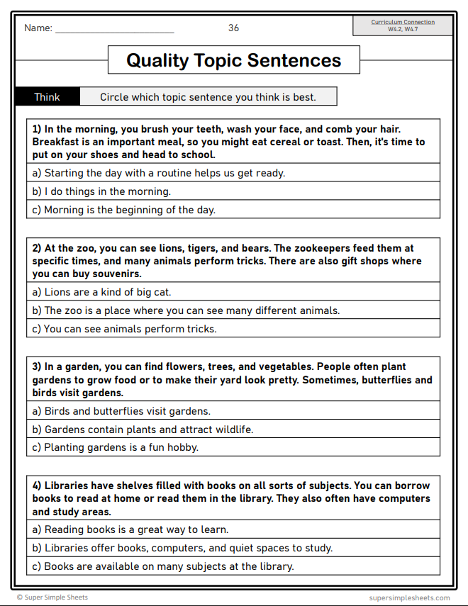 Grade 4 - Composition (Writing) Unit - BC Language - Lesson/Workbook Bundle