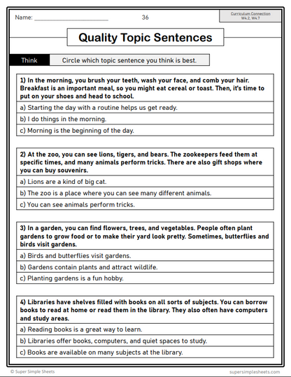 Grade 4 - Composition (Writing) Unit - BC Language - Lesson/Workbook Bundle