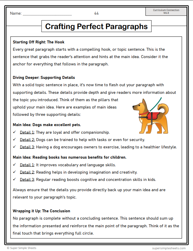 Grade 6 - Composition (Writing) Unit - BC Language - Lesson/Workbook Bundle