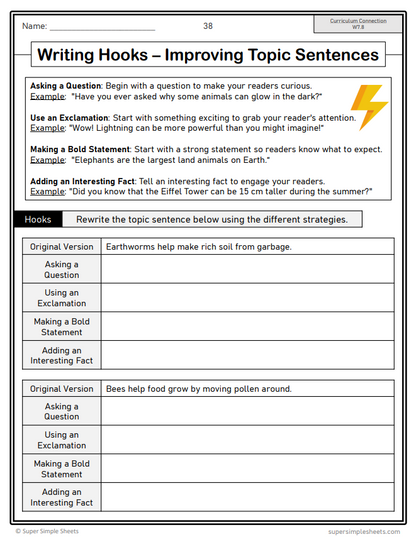Grade 7 - Composition (Writing) Unit - BC Language - Lesson/Workbook Bundle