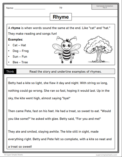 Grade 1 - Reading Comprehension Unit - Alberta Language - Lesson/Workbook Bundle