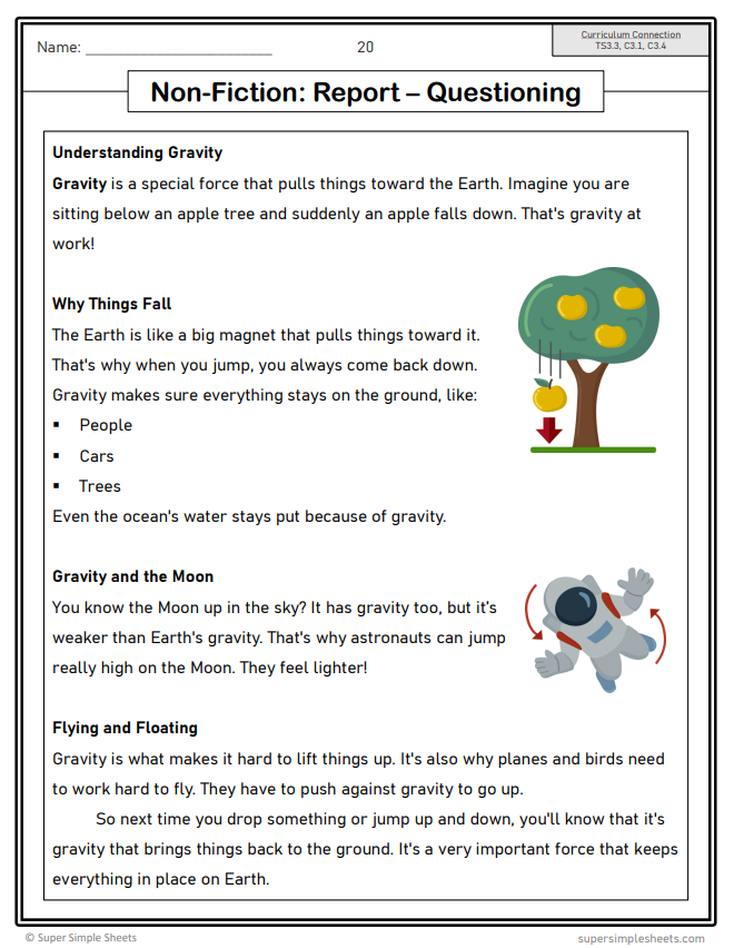 Grade 3 - Reading Comprehension Unit - Alberta Language - Lesson/Workbook Bundle