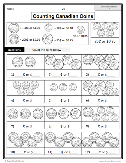 Grade 5 - Financial Literacy Unit - Ontario Math - Lesson/Workbook Bundle