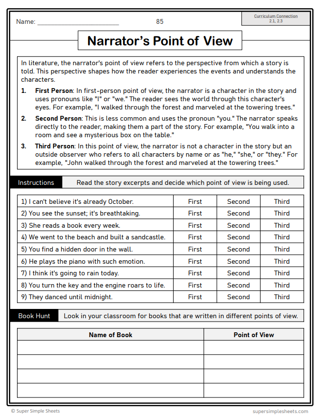 Grade 7 - Reading Comprehension Unit - Alberta Language - Lesson/Workbook Bundle