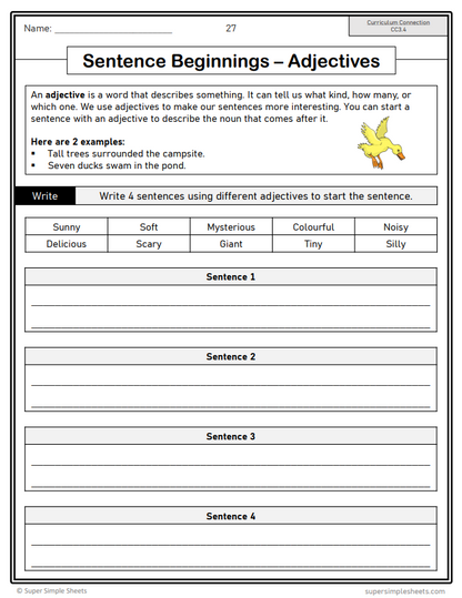 Grade 3 - Writing Unit - Saskatchewan Language - Lesson/Workbook Bundle