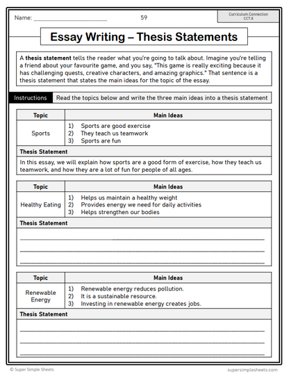 Grade 7 - Writing Unit - Saskatchewan Language - Lesson/Workbook Bundle