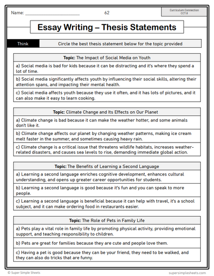 Grade 7 - Writing Unit - Saskatchewan Language - Lesson/Workbook Bundle