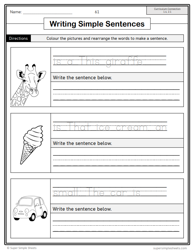 Grade 1 - Writing Unit - Manitoba Language - Lesson/Workbook Bundle