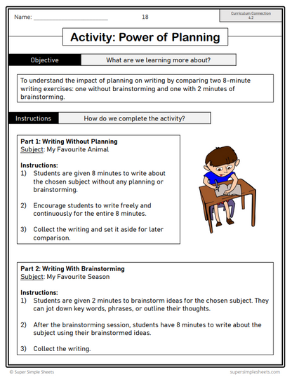 Grade 4 - Writing Unit - Manitoba Language - Lesson/Workbook Bundle