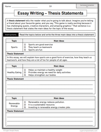 Grade 7 - Writing Unit - Manitoba Language - Lesson/Workbook Bundle