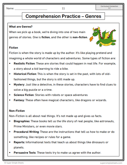 Grade 3 - Reading Comprehension Unit - BC Language - Lesson/Workbook Bundle