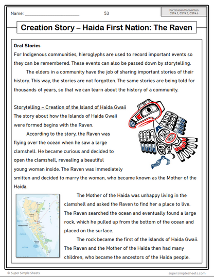 Grade 4 - Reading Comprehension Unit - BC Language - Lesson/Workbook Bundle