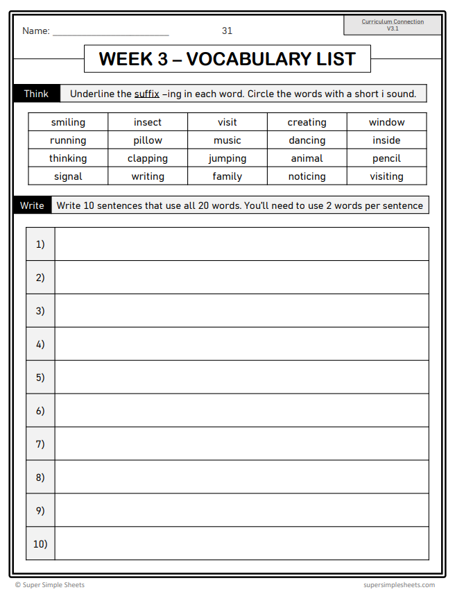 Grade 4 - Conventions & Vocabulary - Alberta Language - Lesson/Workbook Bundle