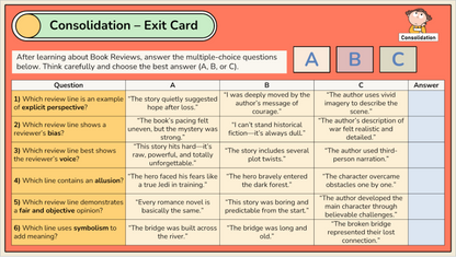 Grade 8 - Reading Comprehension Unit - BC Language - Lesson/Workbook Bundle