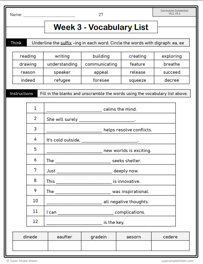 Grade 5 - Conventions & Vocabulary - Alberta Language - Lesson/Workbook Bundle