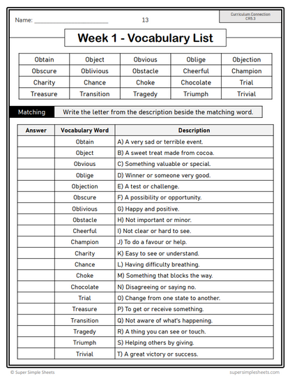 Grade 5 - Conventions & Vocabulary - BC Language - Lesson/Workbook Bundle