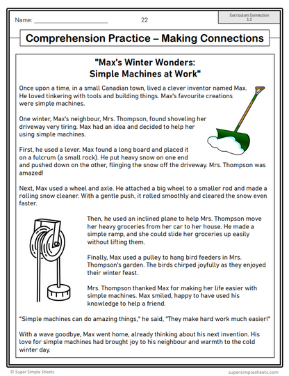 Grade 4 - Reading Comprehension - Manitoba Language - Lesson/Workbook Bundle